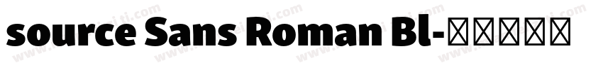 source Sans Roman Bl字体转换